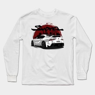 White Toyota GR Supra MK5 A90 JDM car Long Sleeve T-Shirt